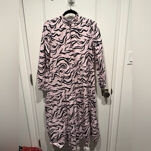 Scotch & Soda Pink and Black Animal Print Top